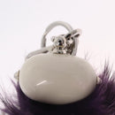 PRADA Robot Key Holder Fur Purple Silver Auth 210967M-5
