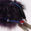 PRADA Robot Key Holder Fur Purple Silver Auth 210967M-7