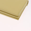 Bottega Veneta Card Case Leather Yellow Gold Auth 210968M-16