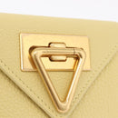 Bottega Veneta Card Case Leather Yellow Gold Auth 210968M-17