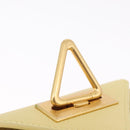 Bottega Veneta Card Case Leather Yellow Gold Auth 210968M-8