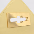 Bottega Veneta Card Case Leather Yellow Gold Auth 210968M-19