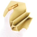 Bottega Veneta Card Case Leather Yellow Gold Auth 210968M-9
