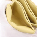 Bottega Veneta Card Case Leather Yellow Gold Auth 210968M-20