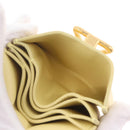 Bottega Veneta Card Case Leather Yellow Gold Auth 210968M-10
