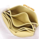 Bottega Veneta Card Case Leather Yellow Gold Auth 210968M-22