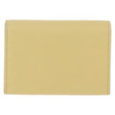 Bottega Veneta Card Case Leather Yellow Gold Auth 210968M-2