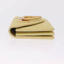Bottega Veneta Card Case Leather Yellow Gold Auth 210968M-4