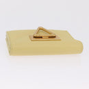 Bottega Veneta Card Case Leather Yellow Gold Auth 210968M-5