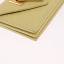 Bottega Veneta Card Case Leather Yellow Gold Auth 210968M-7