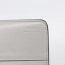 FENDI Chain Wallet Shoulder Bag Leather Gray Gold 8M0365 Auth 210972A-17
