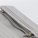FENDI Chain Wallet Shoulder Bag Leather Gray Gold 8M0365 Auth 210972A-27