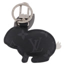 LOUIS VUITTON Monogram Eclipse Porte Cles Animal Rabbit M63224 Auth 210974M-3