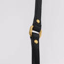 Miu Miu Hand Bag Leather 2way Black Gold Tone Auth 210983V-12