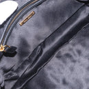 Miu Miu Hand Bag Leather 2way Black Gold Tone Auth 210983V-22