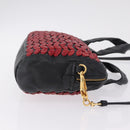 Miu Miu Hand Bag Leather 2way Black Gold Tone Auth 210983V-5