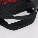 Miu Miu Hand Bag Leather 2way Black Gold Tone Auth 210983V-8