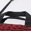 Miu Miu Hand Bag Leather 2way Black Gold Tone Auth 210983V-9