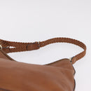 GUCCI Shoulder Bag Leather Brown Gold Tone 257026 Auth 210984A-9