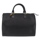 LOUIS VUITTON Epi Speedy 30 Hand Bag Noir black M43002 LV Auth 210985V-2