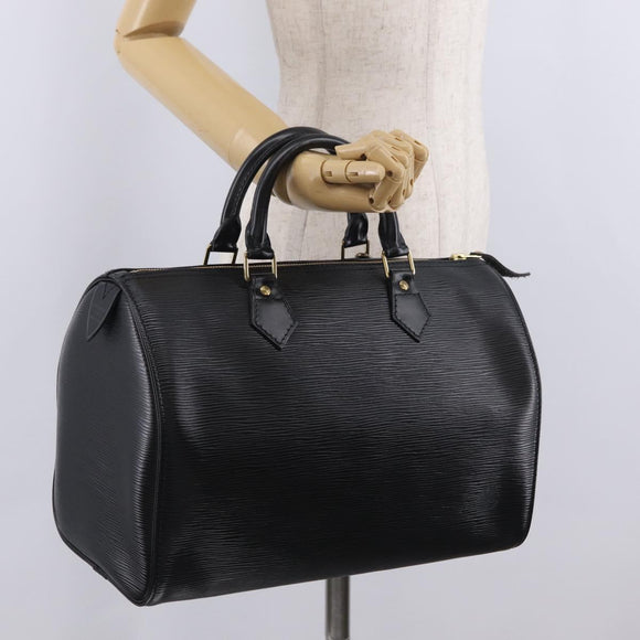 LOUIS VUITTON Epi Speedy 30 Hand Bag Noir black M43002 LV Auth 210985V