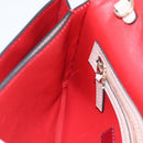 Valentino Rock Studs Clutch Bag Leather Greige Gold Tone Auth 210986-19