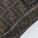 FENDI Zucca Canvas Shoulder Bag Brown Gold Tone Auth 210987-14