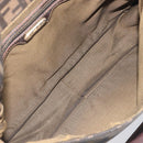 FENDI Zucca Canvas Shoulder Bag Brown Gold Tone Auth 210987-23