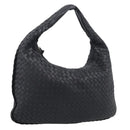 Bottega Veneta Hobo INTRECCIATO Bag Leather Black Gold 115653 Auth 210988V-1