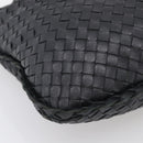 Bottega Veneta Hobo INTRECCIATO Bag Leather Black Gold 115653 Auth 210988V-11
