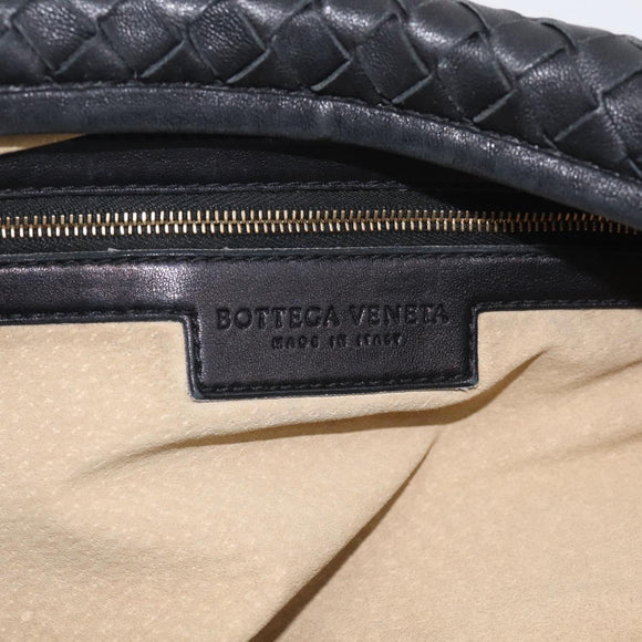 Bottega Veneta Hobo INTRECCIATO Bag Leather Black Gold 115653 Auth 210988V