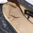 Bottega Veneta Hobo INTRECCIATO Bag Leather Black Gold 115653 Auth 210988V-18