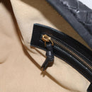 Bottega Veneta Hobo INTRECCIATO Bag Leather Black Gold 115653 Auth 210988V-19