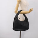 Bottega Veneta Hobo INTRECCIATO Bag Leather Black Gold 115653 Auth 210988V-22