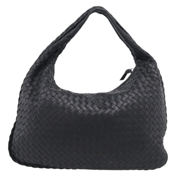 Bottega Veneta Hobo INTRECCIATO Bag Leather Black Gold 115653 Auth 210988V