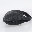 Bottega Veneta Hobo INTRECCIATO Bag Leather Black Gold 115653 Auth 210988V-5