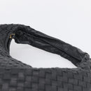 Bottega Veneta Hobo INTRECCIATO Bag Leather Black Gold 115653 Auth 210988V-8
