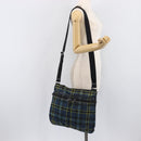 PRADA Shoulder Bag Nylon Green Silver Auth 210991A-28