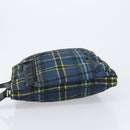 PRADA Shoulder Bag Nylon Green Silver Auth 210991A-5