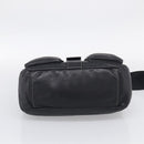 PRADA Shoulder Bag Leather Black Silver Auth 210992V-9
