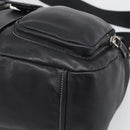 PRADA Shoulder Bag Leather Black Silver Auth 210992V-10