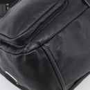 PRADA Shoulder Bag Leather Black Silver Auth 210992V-11