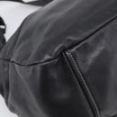 PRADA Shoulder Bag Leather Black Silver Auth 210992V-13