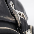 PRADA Shoulder Bag Leather Black Silver Auth 210992V-15