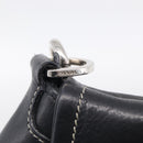PRADA Shoulder Bag Leather Black Silver Auth 210992V-16