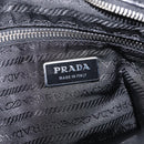 PRADA Shoulder Bag Leather Black Silver Auth 210992V-20