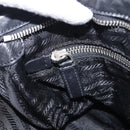 PRADA Shoulder Bag Leather Black Silver Auth 210992V-24