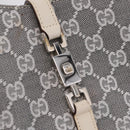 GUCCI GG Canvas Jackie Shoulder Bag Gray Silver 001 3876 Auth 210994V-16