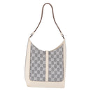 GUCCI GG Canvas Jackie Shoulder Bag Gray Silver 001 3876 Auth 210994V-3