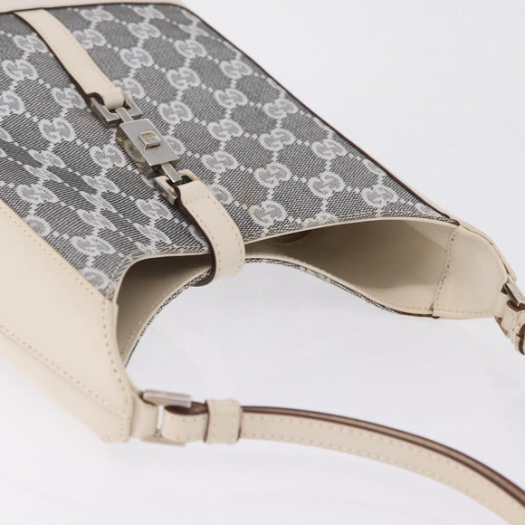 GUCCI GG Canvas Jackie Shoulder Bag Gray Silver 001 3876 Auth 210994V